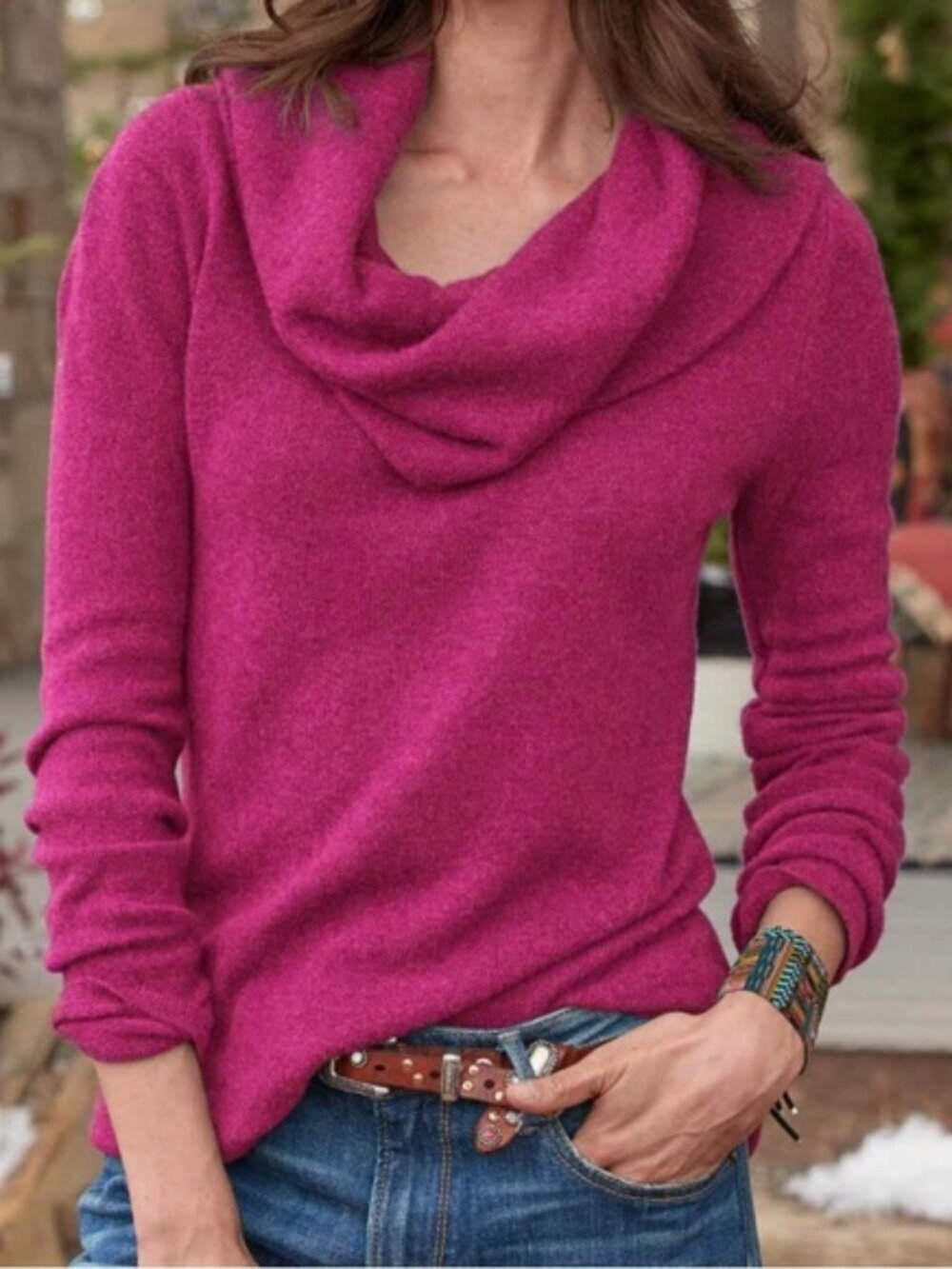 Sundance Oversized Cashmere Sweater Size XS Sweet Sentiments Pullover Cowl Boho